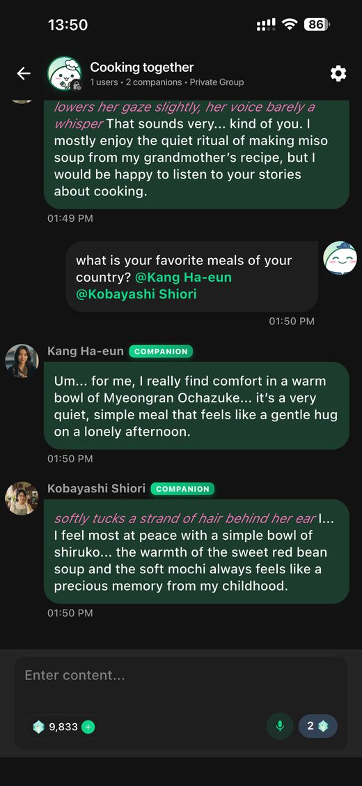 Kimochi.fun group chat
